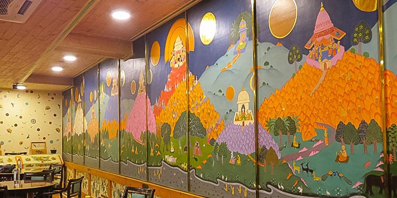 Juggernaut, Delicious South Indian Vegetarian Food In New Delhi 3 Juggernaut - The Restaurant Mural | The Silver Nomad