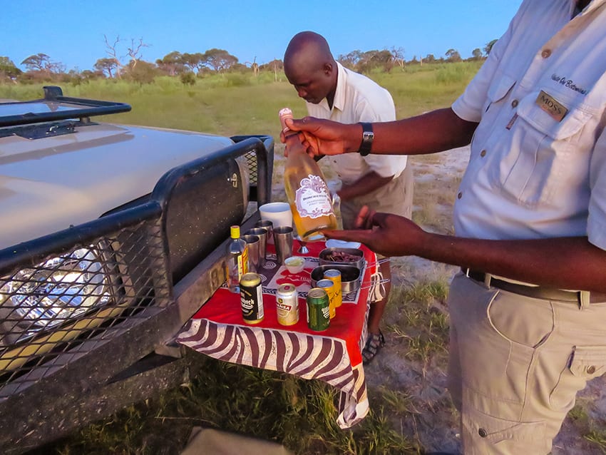 Taking A 3 Day Safari In Botswana'S Amazing Okavango Delta 11 time for sundowners on our first day of rra dinare safari