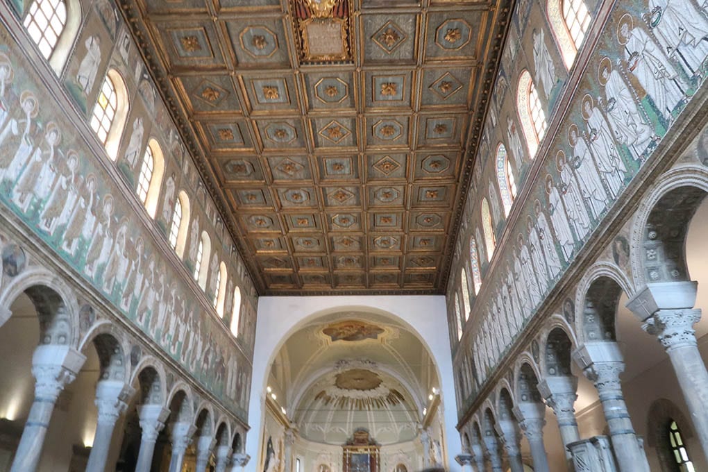 The ceiling of Basilica di Sant’Appollinare Nuovo