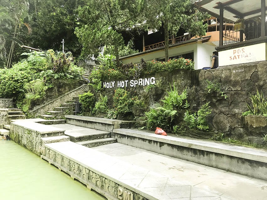 the benches at Air Panas Banjar