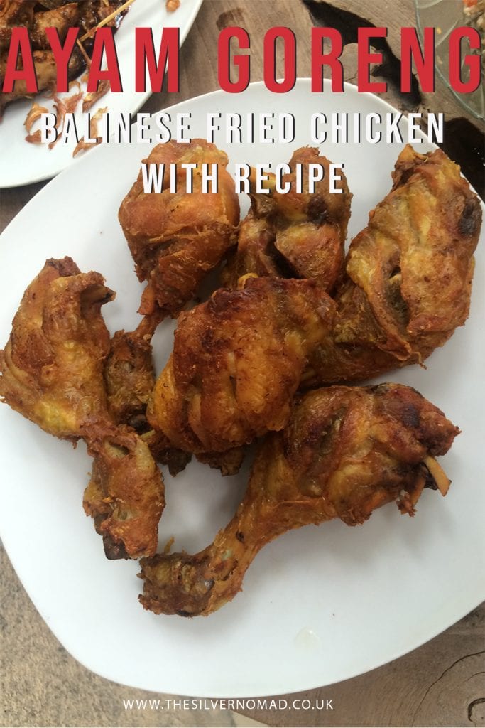 How to Cook Ayam Goreng, delicious Fried Chicken, Bali Style 4 Ayam Goreng recipe from tips picked up in Lovina in Bali. Every country has a fried chicken recipe and this is one from Bali.