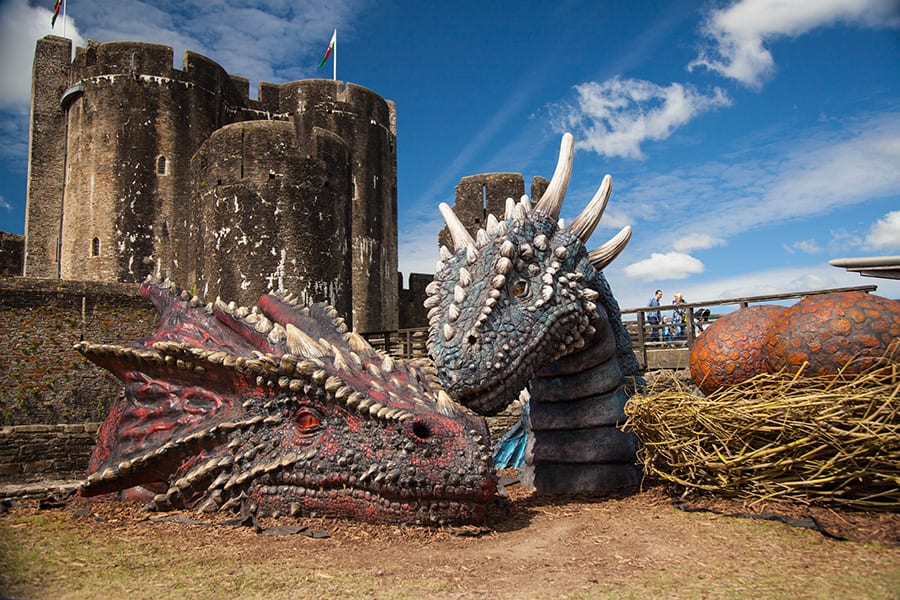caerphilly castle dragons passportsandadventures