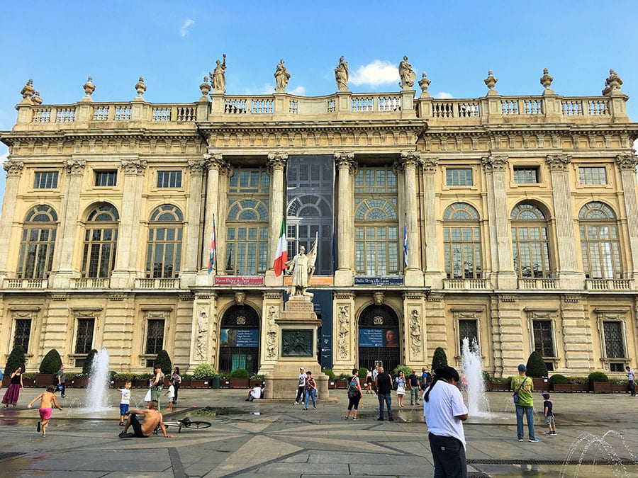 Piazza Castello Smudged Postcard