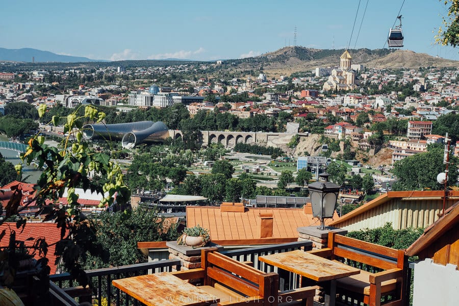 35+ Amazing Hidden Gems In Europe You Must Visit 21 view over Tbilisi with cable car