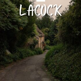 What do do in Lacock - showing a path, down to a huse