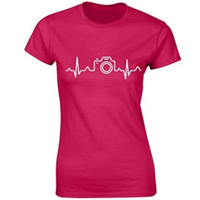 Heartbeat Camera T-Shirt Pink