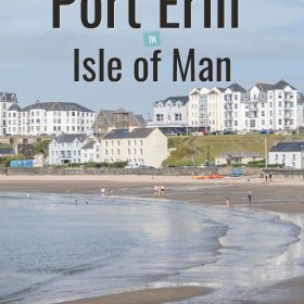 Things to do in Port Erin in the Isle of Man with an image of the beach with townhouses in the background