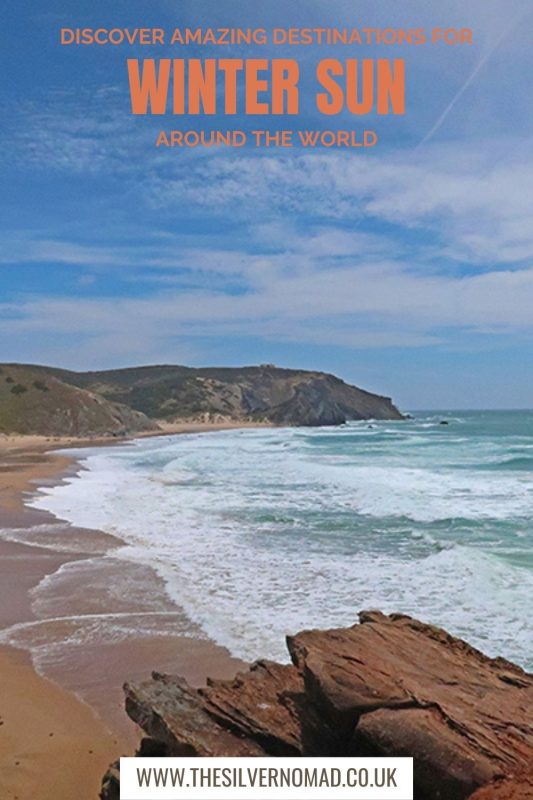 25 Amazing Destinations For Winter Sun Around The World 27 Beach in Portugal with Amazing Destinations for Winter Sun around the World written on top