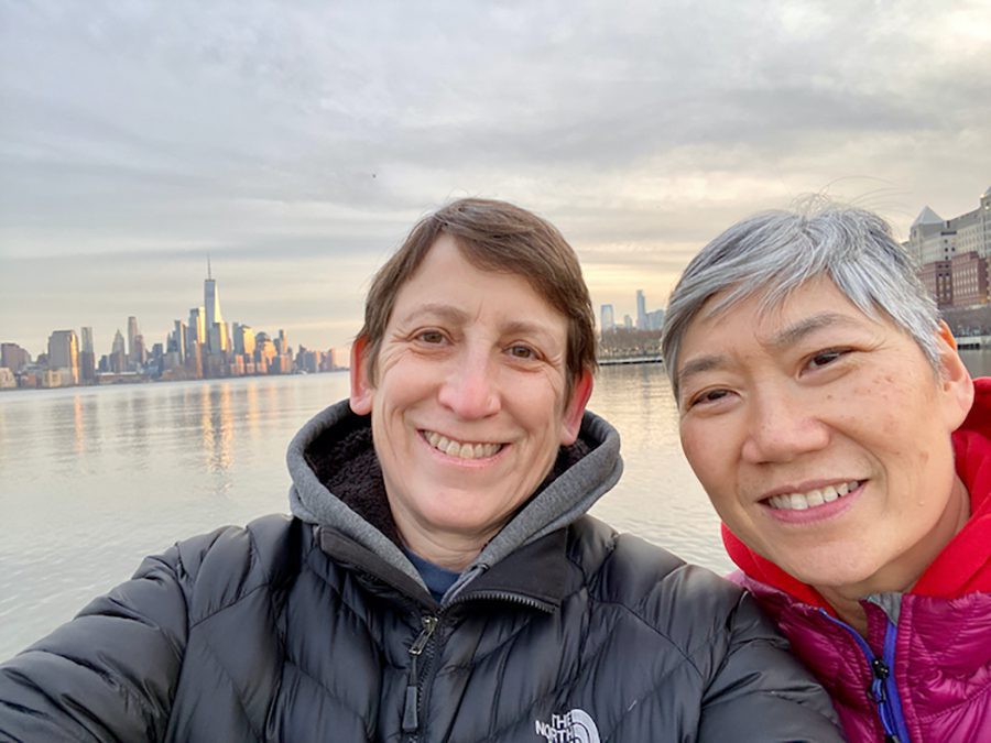 Celebrating 16 Awesome Mature Bloggers In 2021 To Inspire You 17 Sue and Reggie from Travel for Life Now with the New York Skyline behind them