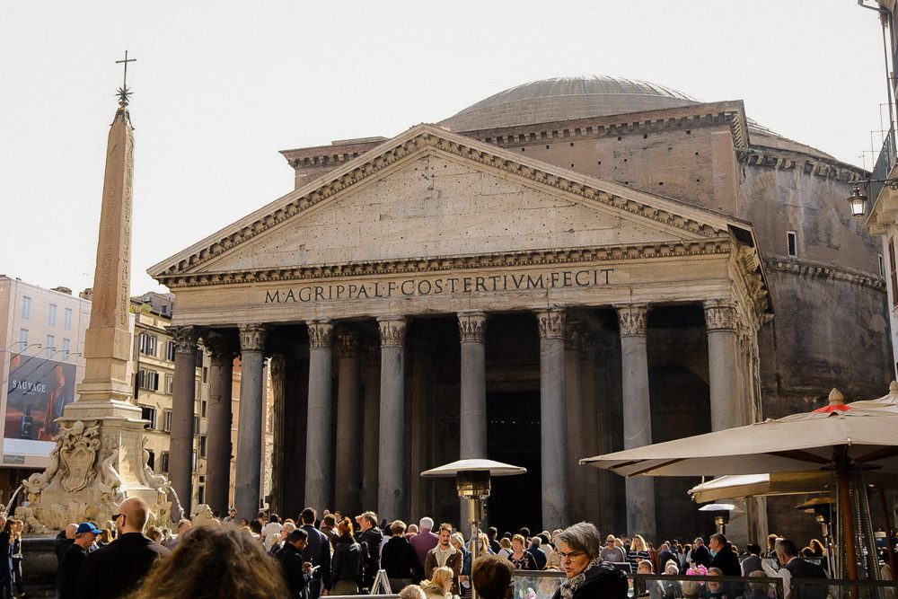 Stunning UNESCO Sites in Italy to discover in 2023 3 The Pantheon in Rome with a triangular pediment and 9 supporting columns