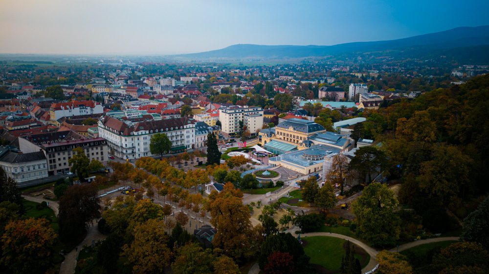 Baden bei Wien view of the casino, one of the historic thermal towns in Europe