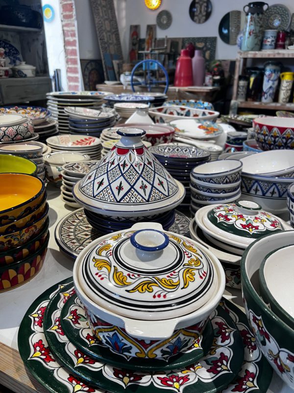Sawa Taste of Tunisia: Explore the amazing food of Tunisia (2024) 12 A small selection of the traditional painted colourful pottery