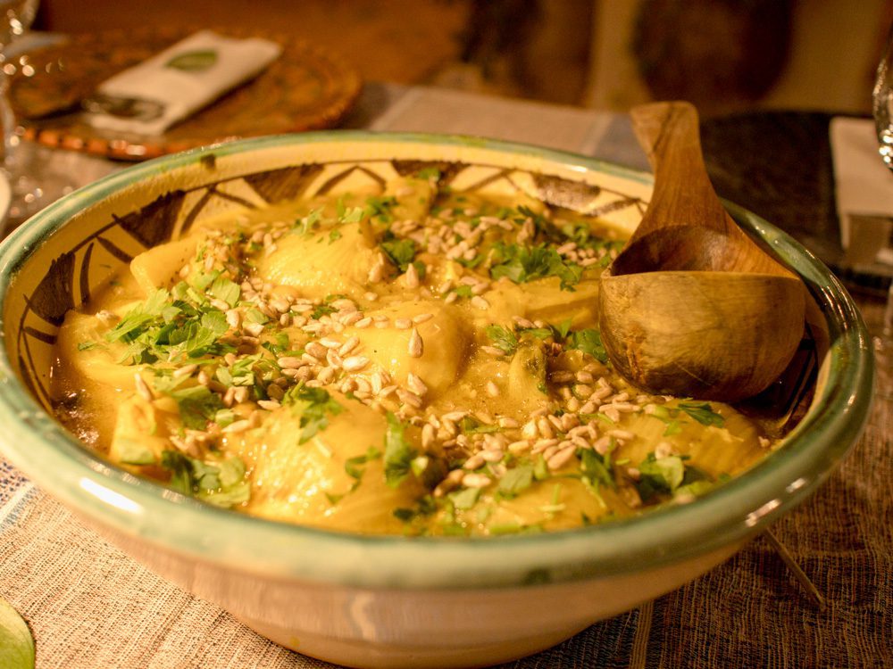 Sawa Taste of Tunisia: Explore the amazing food of Tunisia (2024) 58 bowl of potatoes with coriander and sesame seeds