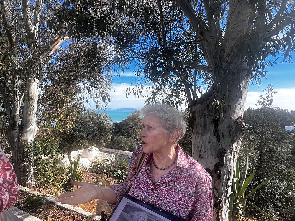 Sawa Taste of Tunisia: Explore the amazing food of Tunisia (2024) 38 Winkie Williamson, Welsh historian and tour leader at Boron d'Erlanger's Palace, Sidi Bou Said