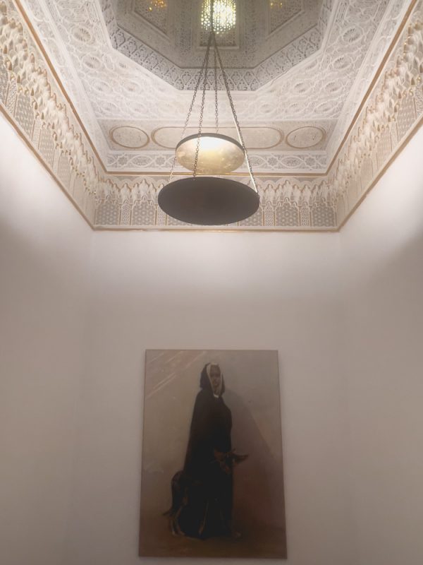 Sawa Taste of Tunisia: Explore the amazing food of Tunisia (2024) 40 Staircase with painting at d'Erlanger Palace