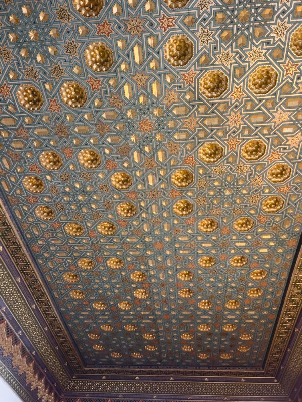 Sawa Taste of Tunisia: Explore the amazing food of Tunisia (2024) 42 An intricate ceiling in the d'Erlanger Palace
