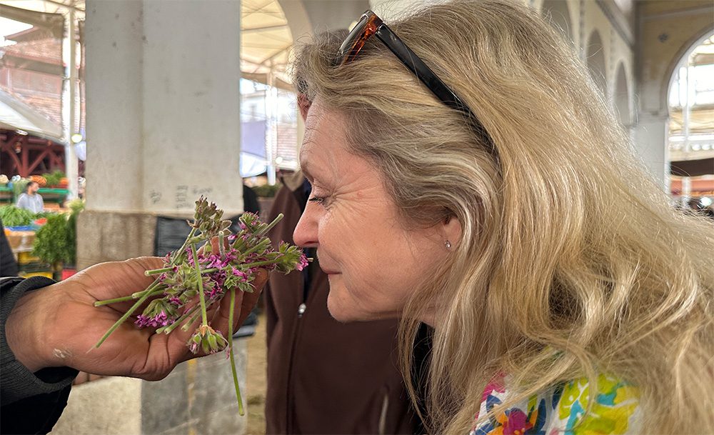 Sawa Taste of Tunisia: Explore the amazing food of Tunisia (2024) 24 smelling the geranium flowers
