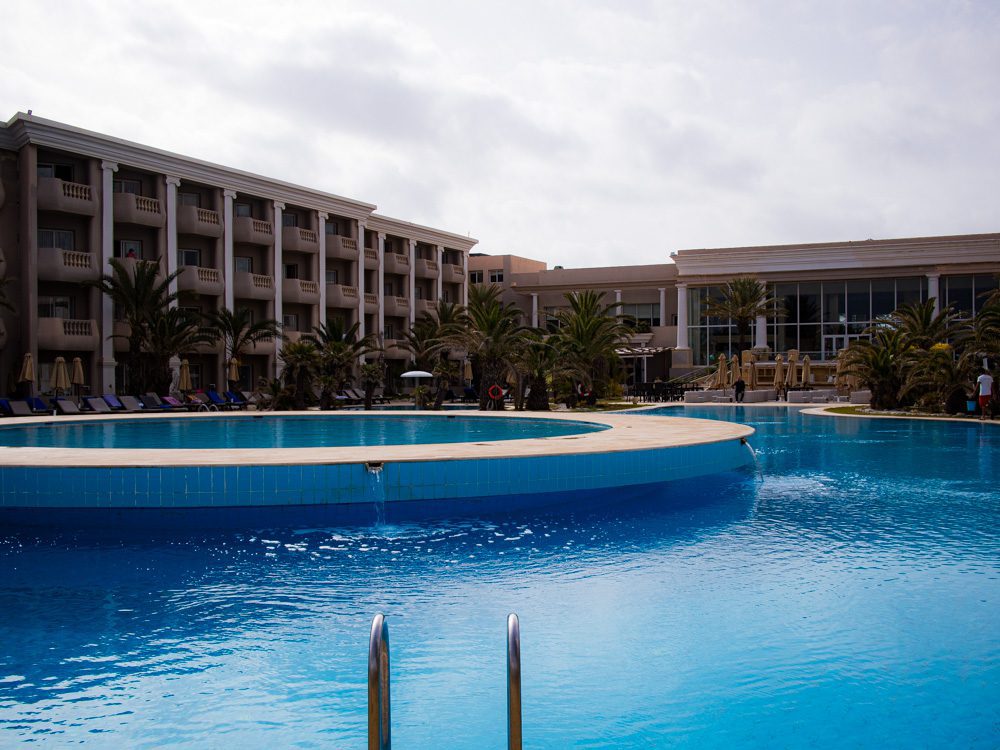 The Elegant Vip Suites At The Royal Thalassa Monastir (2024) 29 a pool with a building in the background