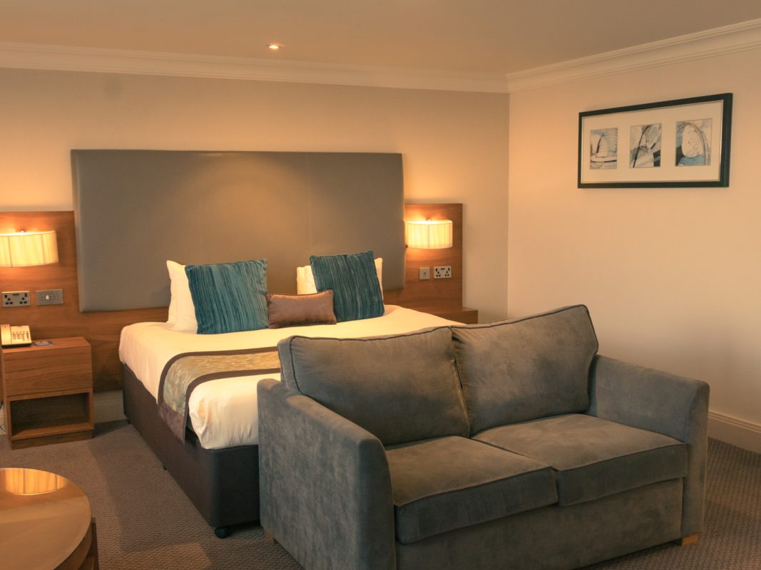 One of the relaxing rooms at the Marble Arch Hotel by Thistle, perfect for your bleisure stay