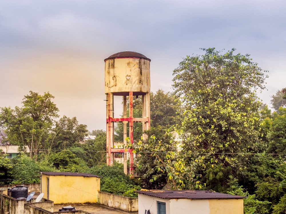 The water tower at Burhanpur Railway Station
