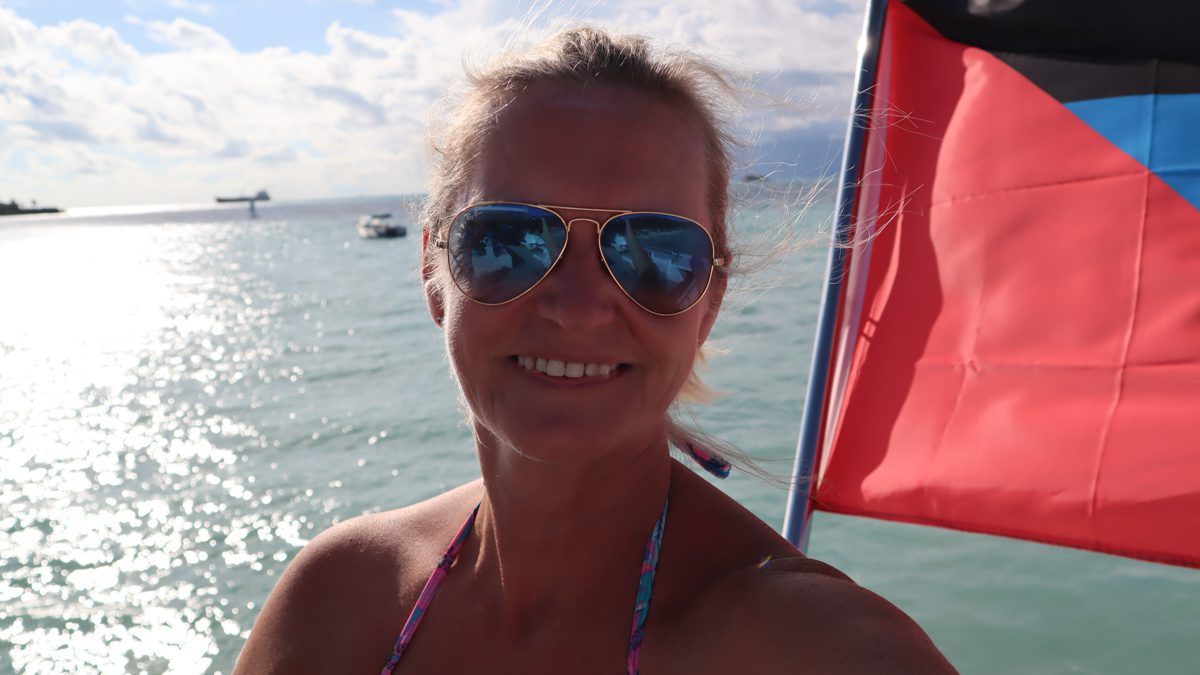 Enjoying the sun in Antigua