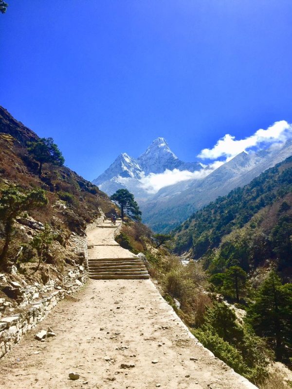 The 5 Best Treks In Nepal For Travellers Over 40 4 Mountain path under clear blue sky on Everest Panorama Trek