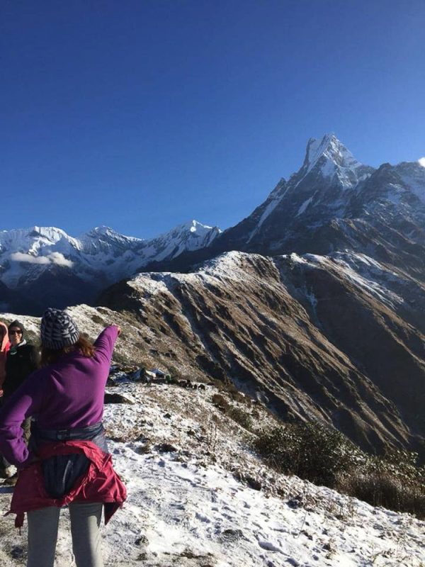The 5 Best Treks In Nepal For Travellers Over 40 6 Snowy mountains under clear blue sky on Mardi Himal Trek